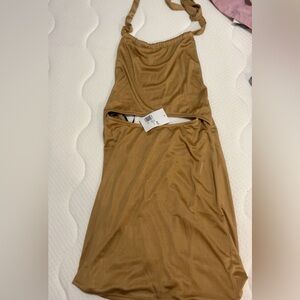 Forever 21 Tan Halter Dress